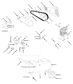Air-Compressor Parts Diagram and Parts List for 3JR85E  Campbell Hausfeld Compressor
